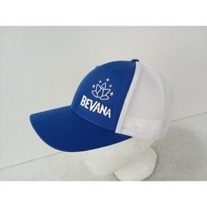 Bevana Mens Adjustable Trucker Hat Snapback Blue White Promo Richardson 115 Cap